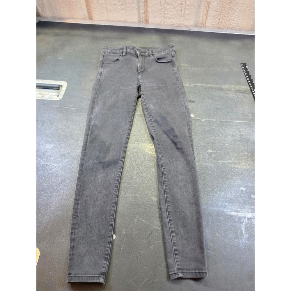 American Eagle Next Level Stretch Hi-Rise Jegging Jeans Washed Black Gray Size 4